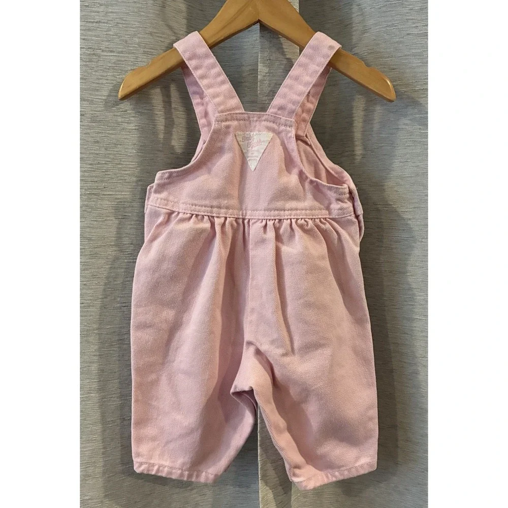 Vintage Baby B'Gosh Light Pink Overalls |‎ 90s OshKosh Vestbak Romper